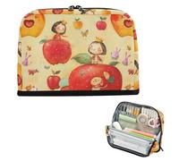 Yoogain Astuccio per matite di grande capacità borse per il trucco semplice borsa di cancelleria per gli uomini scuola preppy cartone animato frutta principessa carino