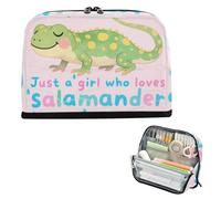 Yoogain Astuccio per matite e trucchi di grande capacità, carino organizer per ragazze, da viaggio, solo una ragazza che ama Salanmander