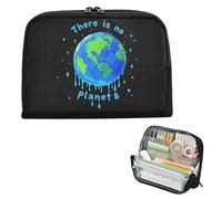 Yoogain Astuccio portapenne di grande capacità, organizer da scrivania multifunzionale per ragazzi, Offichere Is No Planet B, pittura che gocciola arte