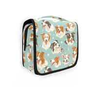 Yoogain Australian Simple Dogs borsa da toilette da viaggio per le donne con gancio appeso borse eleganti per gli uomini verticale autoportante