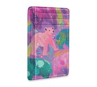 Yoogain Bears Colorful Glittering portafogli sottili in pelle per gli uomini con slot per contanti RFID blocco portafoglio per carte per uomini e donne