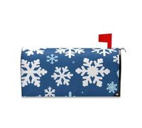 Yoogain Blu Bianco Gioioso Natale Fiocchi di Neve Copertura Decorativa Della Cassetta Della Posta per l'Estate Unico Pasqua Postale Coperture Standard Size Cover para buzon