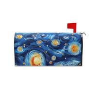 Yoogain Blu Giallo Pittura A Olio Cielo Stellato Decorativo Magnetico Copertura Della Cassetta Postale per l'Estate Unico giorno di San Patrizio Coperture Delle Cassette Postali Standard Size Cover