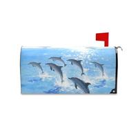 Yoogain Blue Sea Whale Lighthouse Copertura decorativa per cassetta postale Mardi Unique Xmas Mailbox Covers Magnetica Dimensioni Standard Cover para buzon