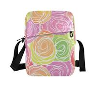 Yoogain Borsa a tracolla colorata rosa per gli uomini Borsa a tracolla Crossover Borse a tracolla per le donne Borse a tracolla Tracolla Regolabile per la Scuola