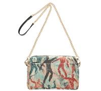 Yoogain Borsa a tracolla con stampa colorata di persone piccole borse per le donne borsa da donna in pelle vegana borsa a tracolla impermeabile per viaggi