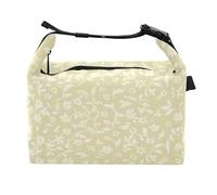Yoogain Borsa termica per il pranzo con cerniera, per ragazze, colore giallo pallido, per picnic all'aperto
