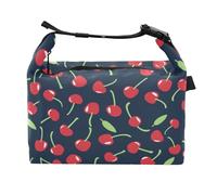 Yoogain Borsa termica per il pranzo con ciliegie blu scuro per insegnanti, per campeggio all'aperto