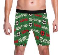 Yoogain Boxer a gamba lunga da uomo intimo da uomo, Pallone da calcio della Coppa del mondo 2026, XL