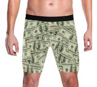Yoogain Boxer da uomo a gamba lunga, Cento dollari in contanti, XL