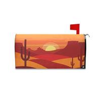 Yoogain Cactus Tramonto Rosso Decorativo Casella Postale Avvolge Magnetico per l'Estate Unico Postale Coperture Natale Formato Standard Cover para buzon