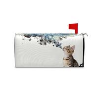 Yoogain Carino Gatto Stellato Cielo Decorativo Magnetico Copertura Della Cassetta Delle Poste per l'Inverno Divertimento Vacanze Coperture Magnetiche Dimensioni Standard Caja de correos