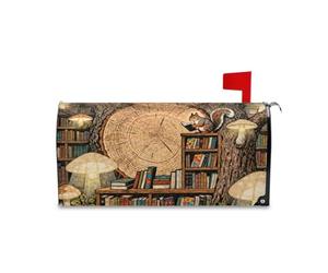 Yoogain Carino Scoiattolo Biblioteca Fiaba Stile Decorativo Mailbox Wraps per Estate Divertimento Patricks Day Copertura Della Cassetta Postale Formato Standard Caja de correos