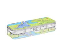 Yoogain Cartone animato Animale Zoo Dinosauro Scatola di Plastica Colorata Matite Box Trasparente Doppio Strato Penne Custodie Per La Scuola