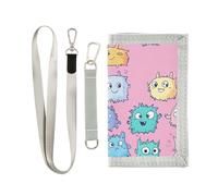 Yoogain Cartone animato Divertente Carino Mostri Colorati Piegare Portafogli per donna unico billfold con cordino, Cartone animato Divertente carino mostri colorati, 1 size, Moda