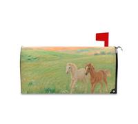 Yoogain Cavallo che corre Pittura a Olio Decorativo Mailbox Avvolge Magnetico per Mardi Coperture Caselle Postali Uniche Estate Formato Standard Caja de correos