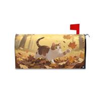 Yoogain Ciao Autunno Autunno Gatto Acero Decorativo Mailbox Wraps per Patricks Divertente Vacanza Postale Coperture Magnetiche Dimensioni Standard Cover para buzon