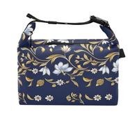 Yoogain Classica Royal Floral Blue Kids Lunch Bags Regolabile Insegnanti Lunch Boxes per Parco Divertimenti