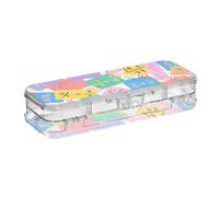 Yoogain Colorato Cartoon Matematica Formula Trasparente Matita Box Doppia Deck Penne Caso Scatole Per Forniture di Cancelleria Con Snap E Coperchio