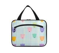 Yoogain Colorful Fresh Summer Cute Bear Gums appeso borse da toilette per gli uomini con gancio, designer essenziale borsa cosmetica impermeabile per adulti vacanza bolsas para maquillaje de mujer L