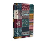 Yoogain Colorful Plaid Modello Lavorato A Maglia Delle Donne Del Cuoio Sottile Portafoglio Con ID Finestra RFID Blocco Card Clip per gli uomini e le donne