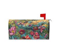 Yoogain Colorful Spring Wildflowers Decorative Mailbox Covers Magnetiche per il Ringraziamento Carino Felice Anno Nuovo Copertura Della Cassetta Postale Formato Standard Cover para buzon