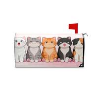 Yoogain Comic Cute Cat Multicolore Decorativo Postale Coperture Magnetiche per San Valentino Coperture Caselle Postali Uniche Dimensioni Standard Size Copertura para buzon