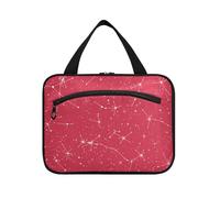 Yoogain Constellation French Art appeso borsa da toilette da viaggio per le donne con gancio, designer carino kit da toilette per adulti viaggio bolsa para maquillaje L, costellazione arte francese