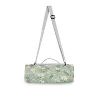 Yoogain Coperta rotonda da spiaggia, adatta a 2 adulti, accessorio estivo, morbida coperta da viaggio da picnic, a doppio strato, senza sabbia, morbida coperta 147,3 cm (stile pastorale con piccola