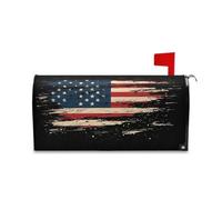 Yoogain Coperture decorative per cassette postali nere con bandiera americana vintage per Mardi Fun Easter Mailbox Covers Dimensioni standard Caja de correos