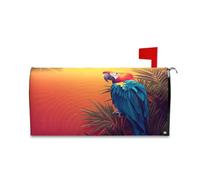 Yoogain Coperture magnetiche decorative per cassetta postale con pappagallo ara tropicale, per il giorno della commemorazione, copertura magnetica unica per cassetta postale di Pasqua, dimensioni
