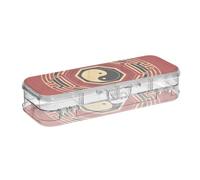 Yoogain Cultura cinese Bagua Modello Rosso Matite di Plastica Box Trasparente 2 Strato Hard Penne Custodie Per Forniture di Cancelleria Con Coperchio A Scatto