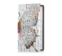 Yoogain Custodia a portafoglio per auto, in pelle, con motivo a farfalla, con stampa di farfalle cinesi, per la registrazione automatica di assicurazioni e carte d'identità, per patente di guida,