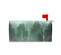 Yoogain Dreamy Fog Green Trees Decorative Magnetic Mail Box Covers per Halloween Unique Patrick Mailbox Covers Standard Size Cover para buzon