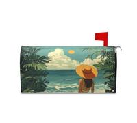 Yoogain Estate Spiaggia Tropicale Decorativo Magnetico Postale Coperture per l'inverno Carino Memorial Day Mailbox Covers Magnetico Formato Standard Cover para buzon