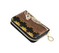 Yoogain Estetica astrologia Sun Pattern cuoio titolare della carta portafoglio con Cion Purse RFID Blocco caso carta di credito con cerniera