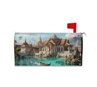 Yoogain Fantasia Thai Architettura Decorativa Della Cassetta Postale Coperture Magnetiche Standard per Mardi Carino Natale Mailbox Decor Copertura Formato Standard para buzon