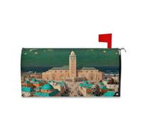 Yoogain Fantasy Nightscape Town Copertura Decorativa Cassetta Postale per il Giorno della Memoria Unico Natale Magnetico Copertura Casella Postale Formato Standard Caja de correos