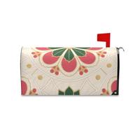 Yoogain Fiore di Natale Rosso Verde Decorativo Casella Postale Copertura per il Memorial Day Unico Memorial Day Copertura Della Cassetta Postale Formato Standard Cover para buzon