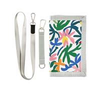 Yoogain Fiori Bloom Colorful billfold regali per i giovani Clip di denaro portafoglio alla moda per gli uomini con cordino, fiori fioriscono colorati, 1 size, Moda