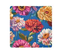 Yoogain Fiori personalizzabili Garofano Zinnia Peonie Royal BlueMakeup Custodia da viaggio Panno Magico Autoadesivo Sacchetto Cosmetico Organizzatore Wrap 21.7 X 21.7 Wrapper Per Organizzazione, Fiori