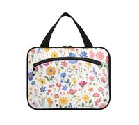 Yoogain Fresh Safari Spring Flowers appeso borsa da toilette per gli uomini viaggio con gancio, designer borse pieghevoli per articoli da toeletta per viaggiare donne hotel maletín para maquillaje L