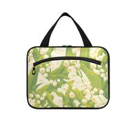 Yoogain Fresh Style Lily Of Valley appeso borse organizer da viaggio con gancio, borsa multifunzionale di design per il trucco per il viaggiatore palestra bolsas para maquillaje L, fresco, stile