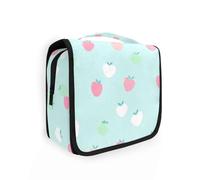 Yoogain frutta a forma di cuore blu pastello borse da viaggio per gli uomini con gancio appeso Grande borsa medicina verticale autoportante