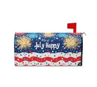 Yoogain Fuochi d'artificio 4 luglio Colorato Decorativo Magnetico Della Copertura Della Cassetta Postale per San Valentino Divertente Memorial Day Mailbox Formato Standard Cover para buzon
