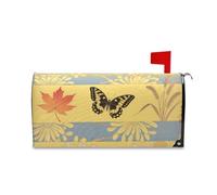 Yoogain Giapponese Giallo Farfalla Decorativa Postale Coperture per il Memorial Day Unico Halloween Mailbox Covers Magnetico Dimensioni Standard Cover para buzon