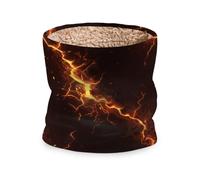 Yoogain Gotico Fuoco Giallo Fulmine Inverno Sciarpe Pullover Sciarpa per il Freddo Sport Outdoor Sciarpa in Pile Spessa Antivento per Uomo e Donna