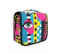 Yoogain Graffiti Pop Art Eyes borse da viaggio con gancio per appendere grande borsa da viaggio articoli da toeletta con scomparti e maniglia