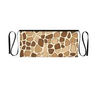 Yoogain Grembiule da cameriera con 3 tasche grembiule da server in marmo rosso grembiule da 30,5 cm grembiuli da portata per donne uomini resistente all'acqua, Motivo pelle giraffa marrone, Taglia