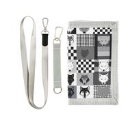Yoogain Grey Wolves Cute fermasoldi per le donne unici portafogli sottili per gli uomini con cordino, lupi grigi carino, 1 size, Moda